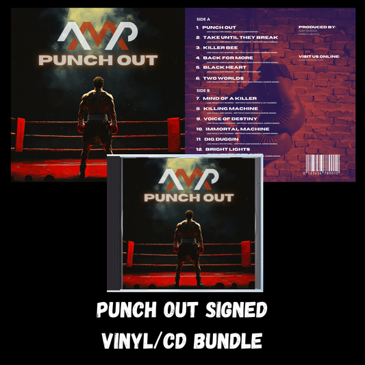 Punch Out Signed Vinyl/CD Bundle Includes Shipping
